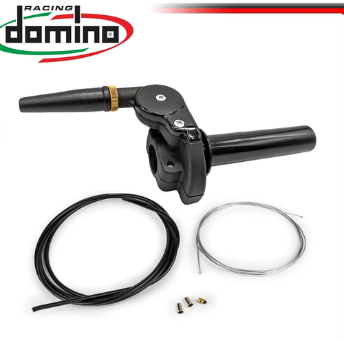 COMANDO GAS RAPIDO DOMINO HR CROSS MOTO 2T OFF ROAD UNIVERSALE con CAVO e GUAINA - Imagen 1 de 6