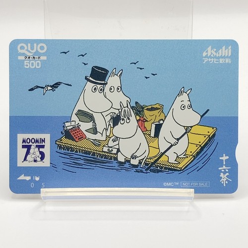 Tarjeta Quo Original Moomin 75 Aniversario Asahi Japón Limitada Japonesa Rara - Imagen 1 de 10