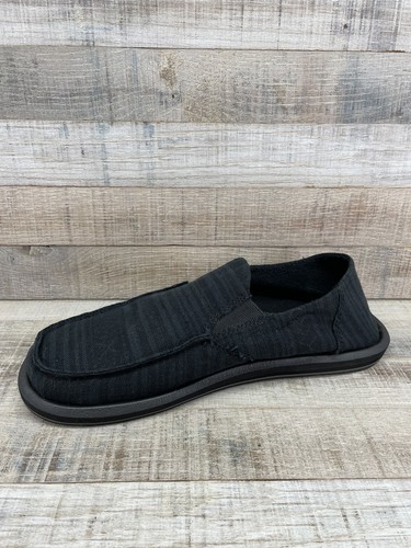 Sanuk schwarz Vlies gefütterte Slipper Halbschuhe mit Gummisohlen Herren Gr. 9 - Bild 4 von 8