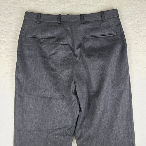 JB Britches Pants Mens 34x31 Mid Grey Winston Pleated Cuff Trousers Dress Slacks - Picture 8 of 11