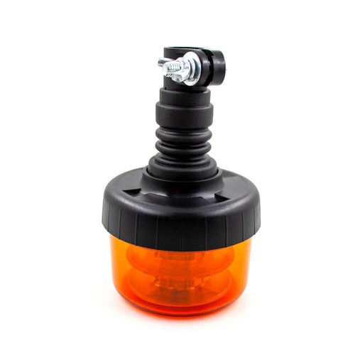 Rotating LED Flashing Beacon Flexible DIN Pole Mount Tractor Warning Light Amber - Picture 8 of 10