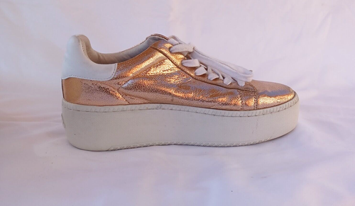 Ash Cult Platform Trainers Sneakers Rose Gold Leather EUR 38/US 7.5-8 - Picture 6 of 11