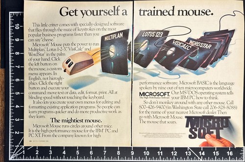 Microsoft Software Multiplan Lotus 123 Visicalc Vintage 2-Page Print Ad 1984 - Picture 2 of 6
