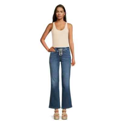 NO BOUNDARIES - SIZE: SMALL (3-5) - Light Wash Lace Up NO BOUNDARIES - SIZE: SMALL (3-5) - Light Wash Lace Up