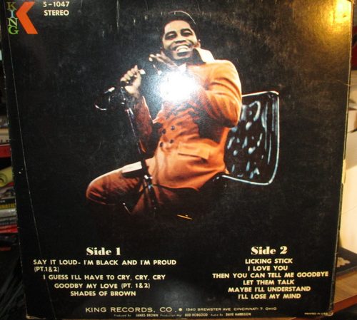 1969 JAMES BROWN Say It Lous I'm Black & Proud Unipack LP King5-1047 Good+/VG - Picture 3 of 4