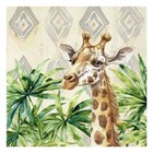Giraffe Cream IHR Paper Table Napkins 33 cm square 3 ply lunch napkins