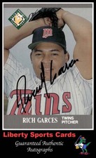 1991 Fleer Rich Garces #378 Authentic Autographed Card Minnesota Twins
