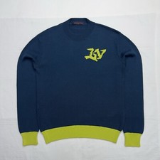 Louis Vuitton Signature Crewneck Blue Graph Green Made in Italy