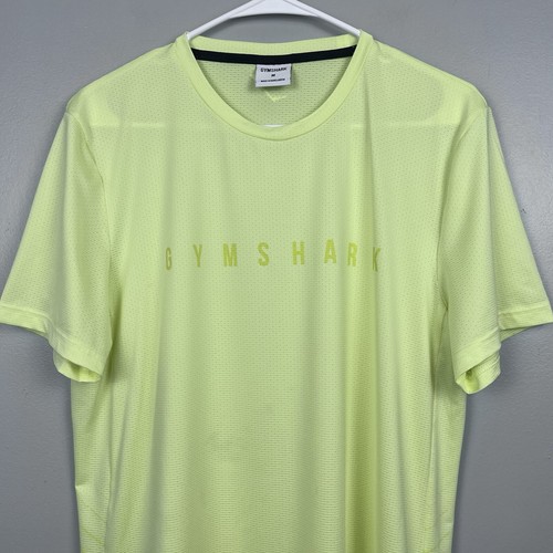 Gymshark Men's Sport Stripe T-Shirt Yellow Size M; Activewear, Gym, Training - Picture 2 of 10