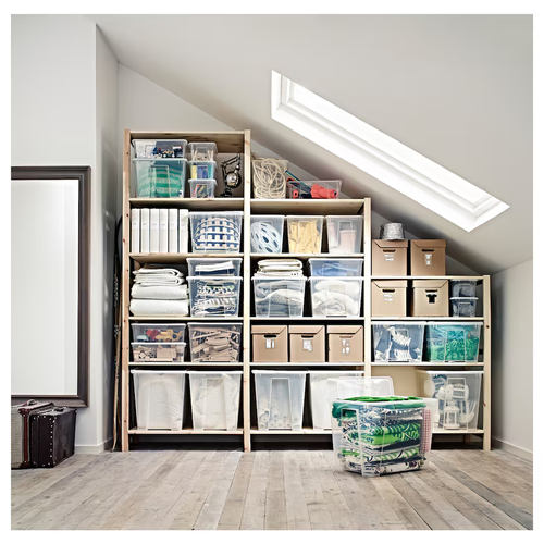 Clear Plastic Storage Boxes with out Lids Stackable Made Box Home Office Kitchen - Picture 4 of 45