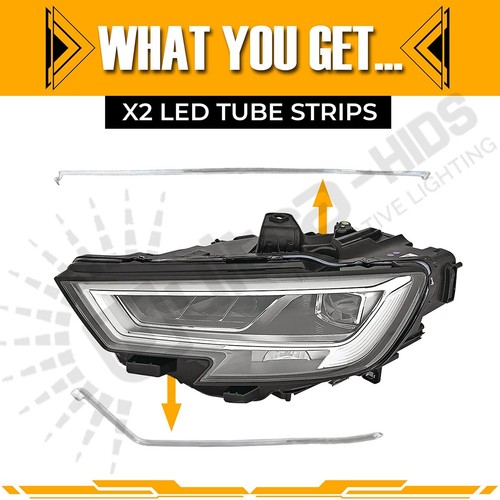 Audi A3 S3 RS3 full led & Matrix headlight DRL strip light tube guide 2017-20 - Picture 6 of 6