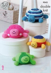 King Cole Knitting Pattern Toy Tortoises - DK 9043