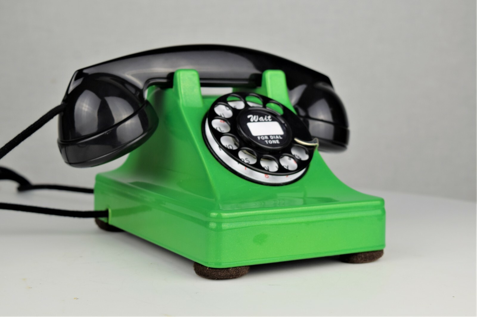 Vintage Original Western Electric 302 Lime Green Chromium Rotary Dial
