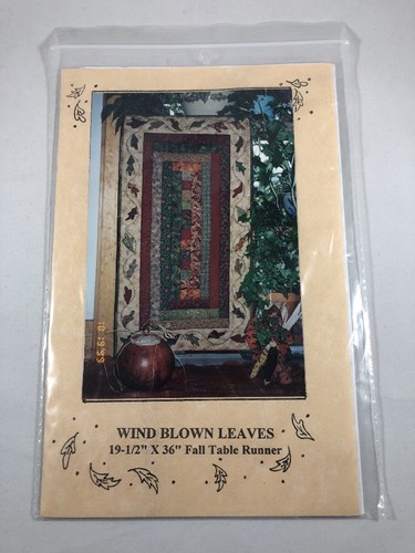 Wind Blown Leaves Fall Table Runner Quilt Pattern Dandelion Seed Design DSD-108 - Picture 2 of 3