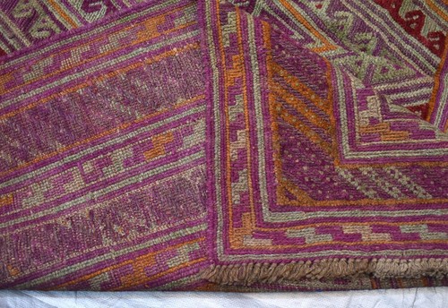 Vintage Afghan Persian Mushvani Area Rug 7x10 ft Handmade Oriental Wool Carpet - Picture 10 of 12
