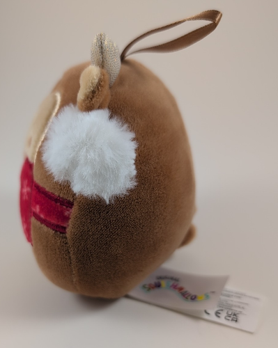 Squishmallow 4" Darla Fawn Deer w/scarf Reindeer ornament No Bio Tag - Picture 4 of 7