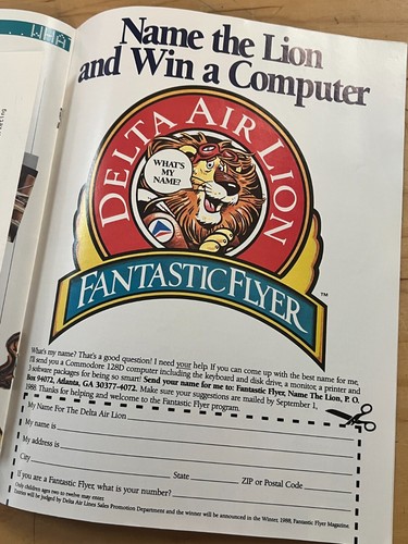 FIRST ISSUE FANTASTIC FLYER MAGAZINE DELTA AIRLINES 1988 WITH INTRO STAFF LETTER - Picture 5 of 10
