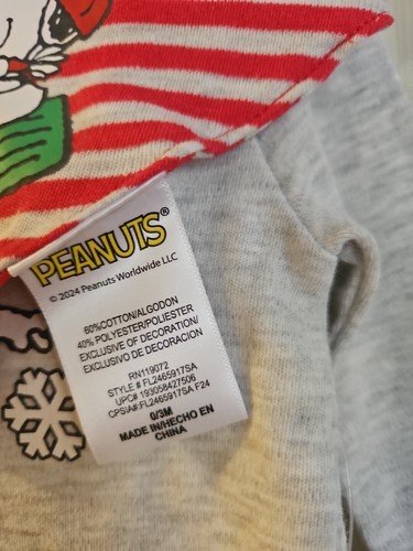 PEANUTS 3 PIECE HOLIDAY SET: Bodysuit/PANTS/BIB: NEW WITH TAGS: SIZE 0/3 MTH - Picture 3 of 7