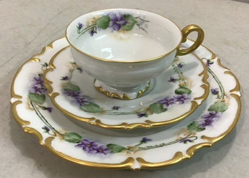 Vintage 12 Stck. Hutschenreuther Gelb handbemalte Tassen Untertassen Dessertteller MMB56 - Bild 5 von 12