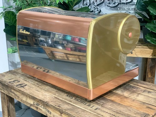 SAN MARINO LISA 2 GROUP STAINLESS GOLD AND BRONZE ESPRESSO COFFEE MACHINE - Picture 11 of 12