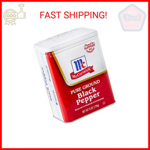 McCormick Pure Ground Black Pepper, 6 oz