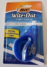 BIC Wite-Out EZ Correct Correction Tape 39.3ft x 1/6" 12m x 4.2mm  White Out 