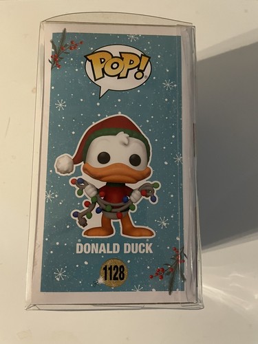 NEW Funko POP! Disney #1128 Donald Duck Vinyl Figure Holiday Donald Duck NIB - Afbeelding 4 van 6