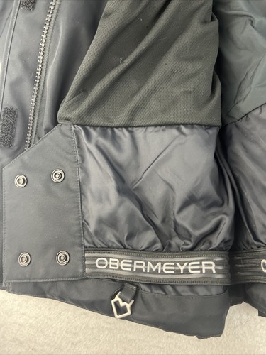 OBERMEYER Size S (6) Women’s Thermore Insulated Hooded Winter Jacket Coat Black - Picture 10 of 13