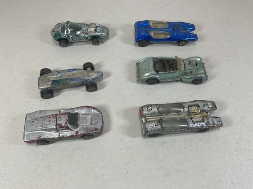 Hot Wheels 1968-71 Konvolut 6 Redlines für Teile oder Reparatur