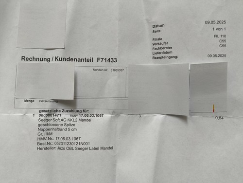 Kompressionstrümpfe Juzo, CCL 2 III/M AG 22,0 - 24,5, wie neu (1 x getragen) - Bild 4 von 4