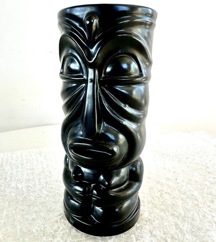 AKU TIKI Vintage Tall Mug Cup Villager (Matte Black) Original Decal *RARE* - Picture 9 of 9