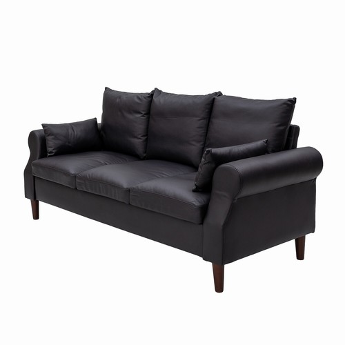 Panana Linen Fabric 2 & 3 Seater Sofa Couch with Wood Legs 3 Colours - Picture 162 of 186