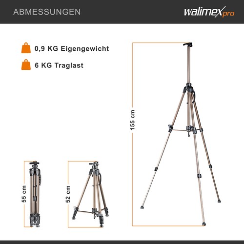 Walimex pro Cavalletto per pittura, 155cm bronzo - Foto 5 di 7
