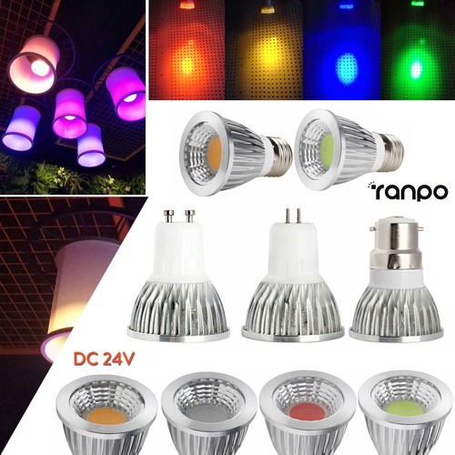 Dimmable DC 24V GU10 E27 MR16 E14 B22 COB LED Spotlight Bulb 12W 9W 7W Lamps RC - Picture 5 of 19