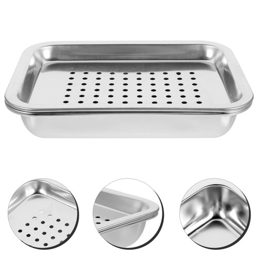 1 Set Stainless Steel Tea Serving Tray Metal Tea Cup Tray Home Tea Hollow