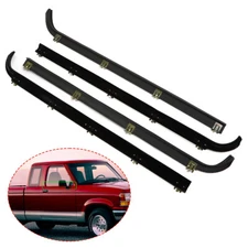 Inner & Outer Window Sweep Felts Seals Weatherstrip 4 Pc Kit Set for Ford Truck