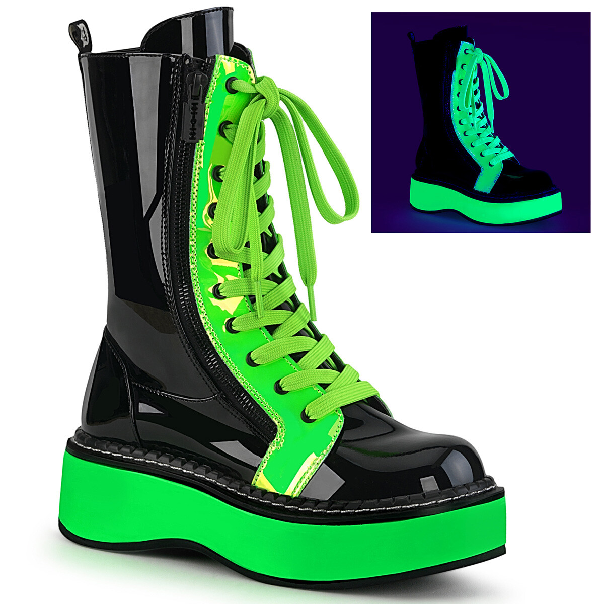 90s Combat Festival Rave Boots Lace Up 