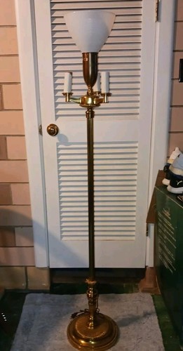 Vintage Elegant Stiffel Mogul Torchiere Candelabra Floor Lamp Solid Brass VGC - Picture 10 of 15