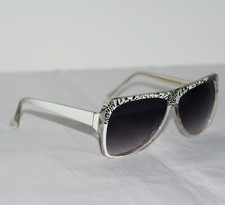 Anne Klein Riviera Vintage Black White Animal Print Sunglasses Frames 64 20 135