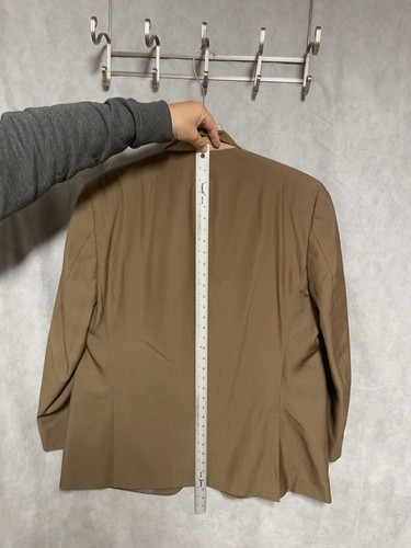 Sean John Suit Men 46R Camel Brown Micro Striped 3B Purple Label Pant 38X31 Luxe - Picture 6 of 19