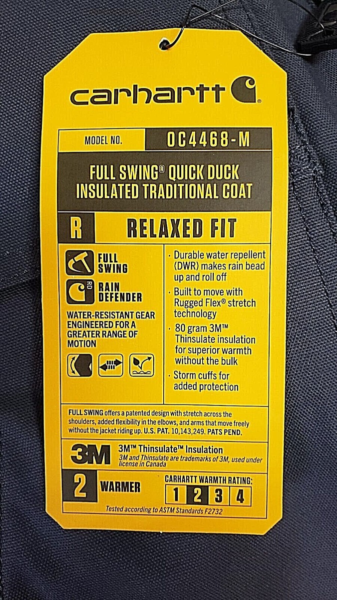 ぢゅ Carhartt 104468-CBR Full Swing® Quick Duck® Insulated
