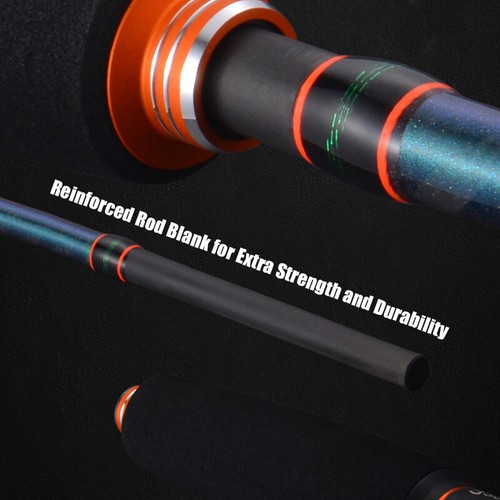 CAMEKOON 2-Pieces Carbon fiber Slow Jigging fishing Rod Fuji Guides & Reel Seats - Picture 6 of 21