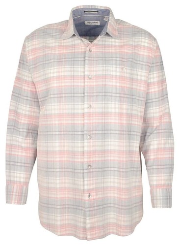 Tommy Bahama Men's Big and Tall 3XLT Denimblau Coastline Cord Carmel Plaid Shirt - Picture 3 of 5