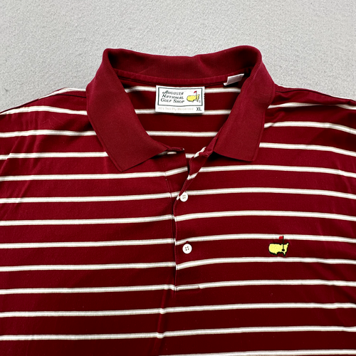 VINTAGE Augusta Polo Shirt Mens Extra Large Red Striped Augusta National Golf - Picture 3 of 10