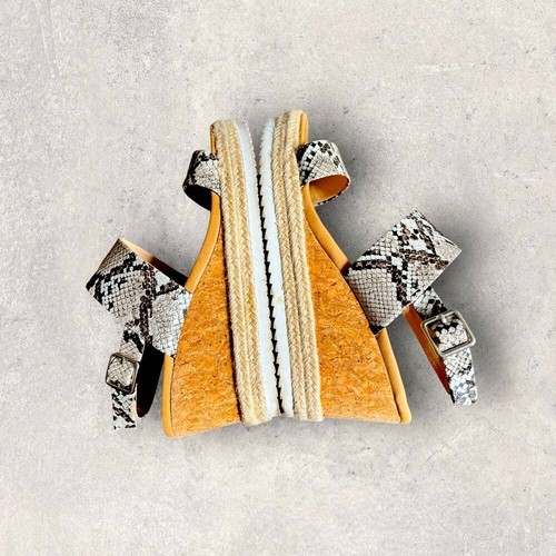 Report Ezabel scarpe donna zeppa sandalo misura 7,5 pelle di serpente espadrillas goffrata - Foto 8 di 8