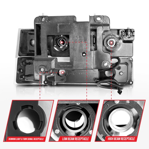 ANZO 111528 for 88-98 Chevrolet C1500 Crystal Headlights w/ Light Bar - Bild 10 von 12