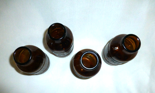 Vintage Jax Bierfass Flasche 1973 Bernstein Braun 4er Set EUC - Bild 2 von 3