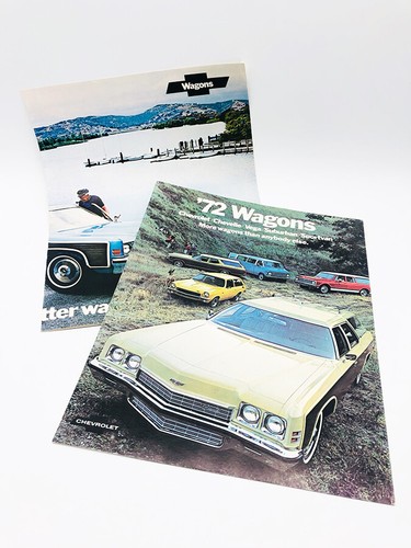 GM Chevrolet Wagons 1972 folleto y combinación de hojas rasgadoras. Estados Unidos. - Imagen 1 de 12