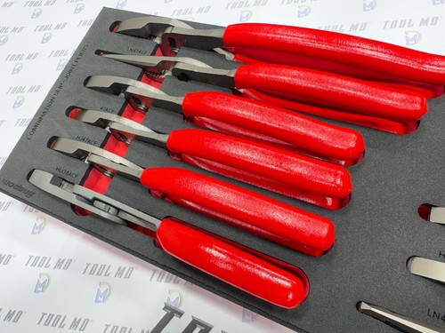 Snap-on Tools USA NEW RED 12pc Master Slip Joint Pliers Foam Set PLSJ1200FR - Picture 5 of 13
