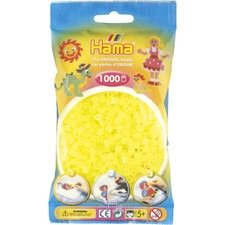 Hama 1000 Midi Bügelperlen 207-34 Neon-Gelb Ø 5 mm Perlen Steckperlen Beads
